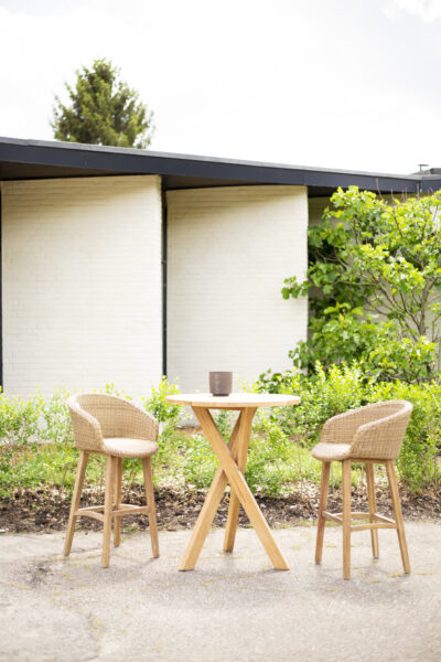 Round Bar Table & 2 Jean Barstool - Maison Pederrey - Afbeelding 2