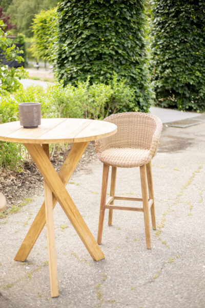 Round Bar Table & 2 Jean Barstool - Maison Pederrey - Afbeelding 4